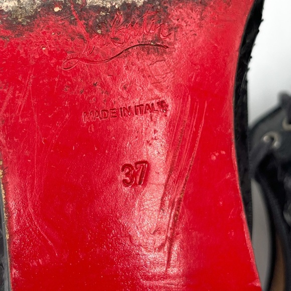 Christian Louboutin Python Black Round Toe Laced Oxford Derby Shoes - Picture 6 of 7